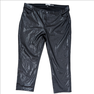 Abercrombie 90's Straight Ultra High Rise Vegan Leather Pants Size 24R